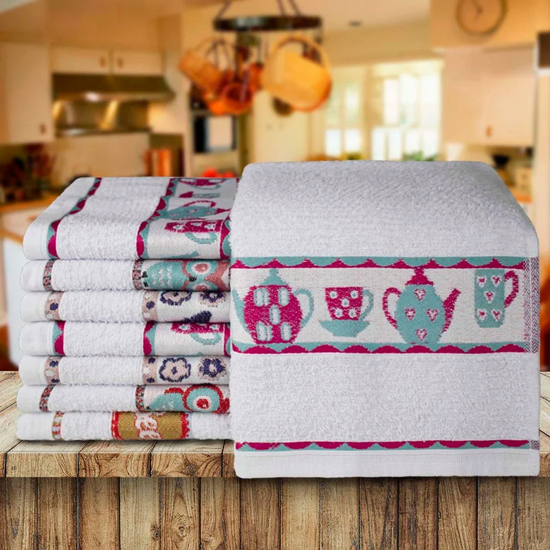 Kit 20 Panos de Prato Bordados Premium