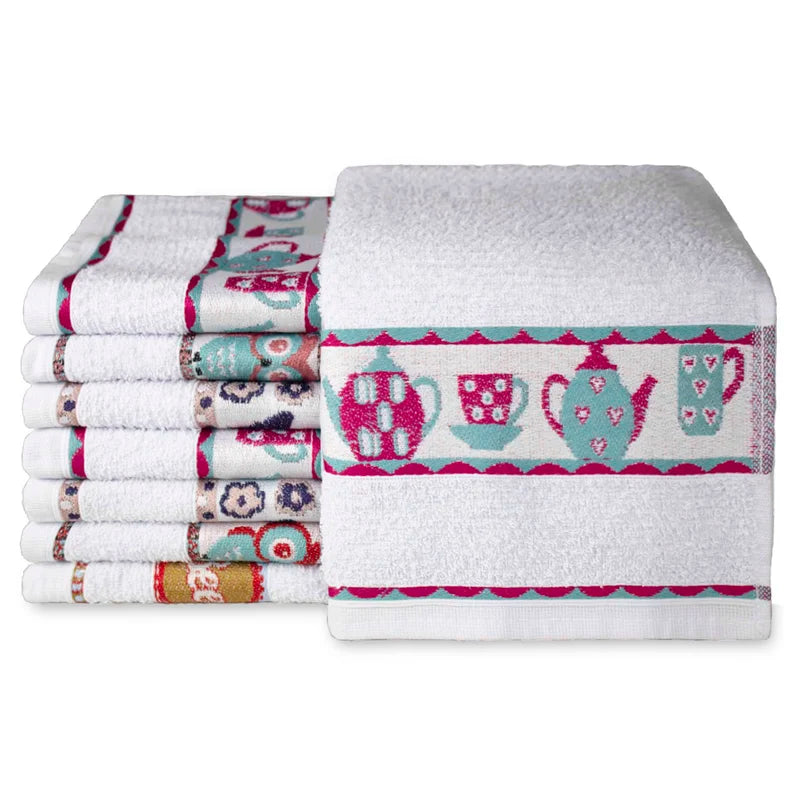 Kit 20 Panos de Prato Bordados Premium