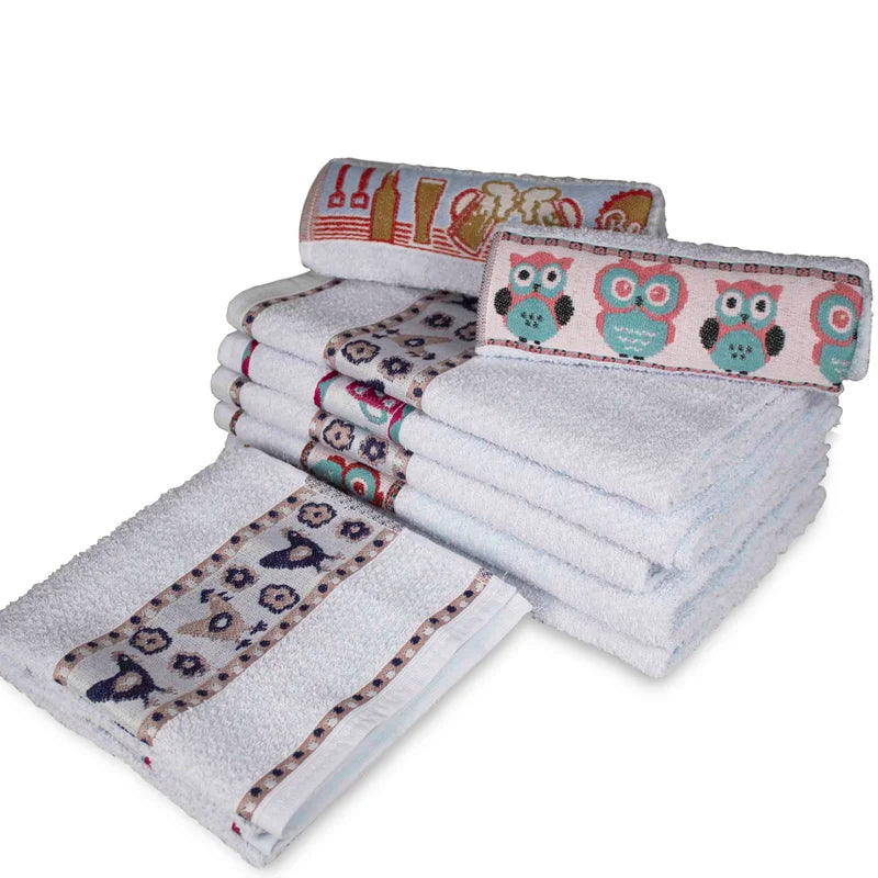 Kit 20 Panos de Prato Bordados Premium