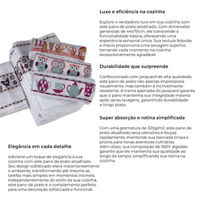 Kit 20 Panos de Prato Bordados Premium